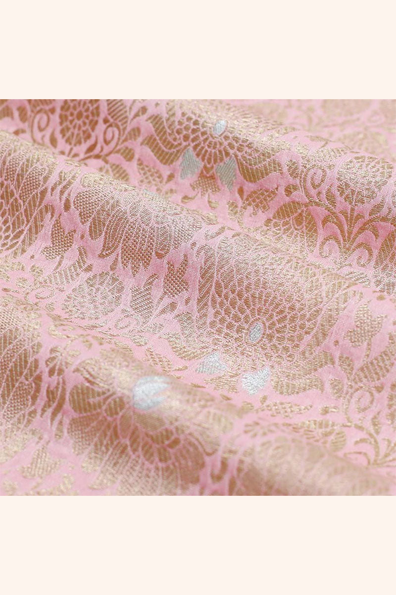 Fabric, Pink fabric, banarasi fabric, silk fabric, brocade fabric, handloom fabric, indian fabric