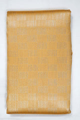 Gold Yellow Geometrical Woven Mulberry Silk Fabric