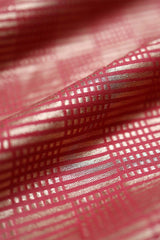 Rose Pink Geometrical Woven Mulberry Silk Fabric