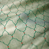 Green Geometrical Woven Banarasi Silk Fabric for Party/Festive/Wedding Wear