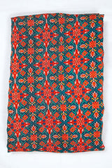 Sea Blue Patola Printed Chanderi Silk Fabric - Chinaya Banaras
