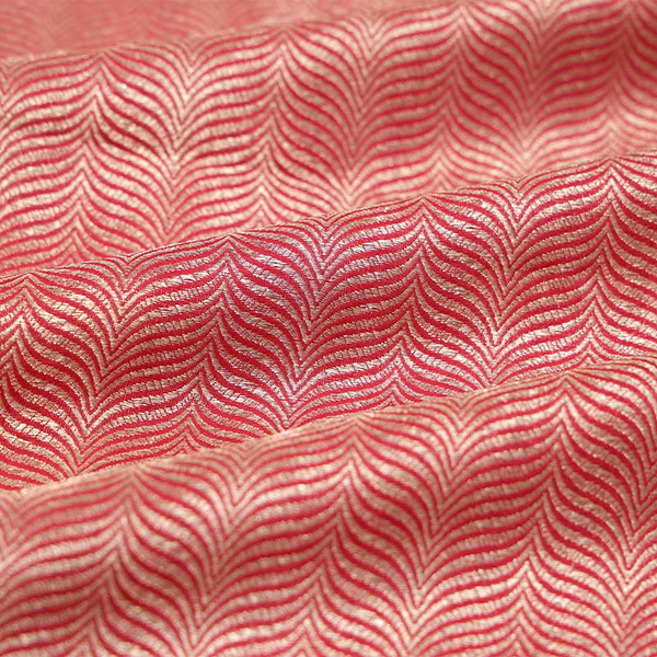 Pink Handloom Banarasi Katan Silk Fabric By Chinaya Banaras