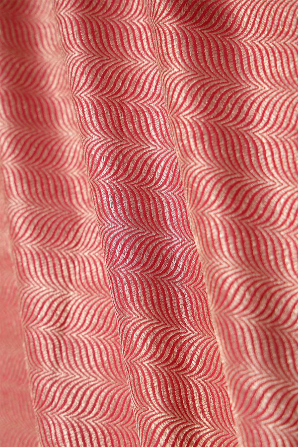 Magenta Pink Handloom Banarasi Katan Silk Fabric