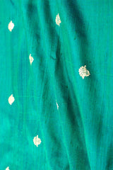 peacock green fabric, banarasi fabric, silk fabric, Raw fabric, woven fabric