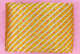 Mustard Yellow Banarasi Chiniya Silk Bandhani Fabric