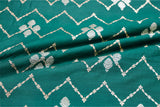 Green Banarasi Chiniya Silk Fabric