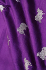 Purple fabric, banarasi fabric​, banarasi brocade fabric​, banarasi silk fabric​, banarasi fabric online​