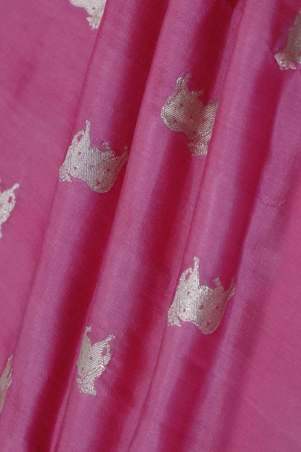 Pink fabric, banarasi fabric​, banarasi brocade fabric​, banarasi silk fabric​, banarasi fabric online​