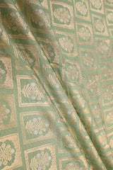 sage green fabric, banarasi fabric​, banarasi brocade fabric​, banarasi silk fabric​, banarasi fabric online​