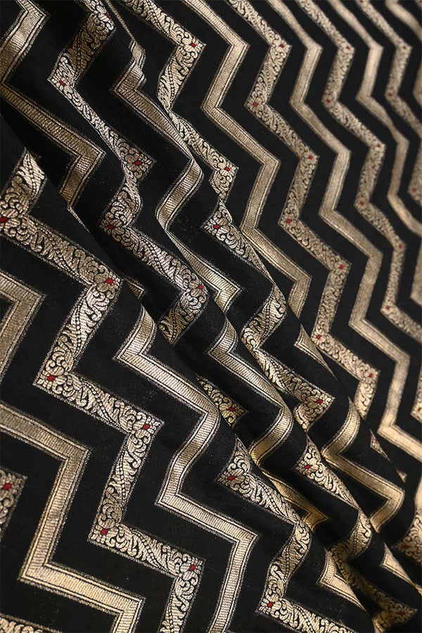 Black fabric, banarasi fabric​, banarasi brocade fabric​, banarasi silk fabric​, banarasi fabric online​