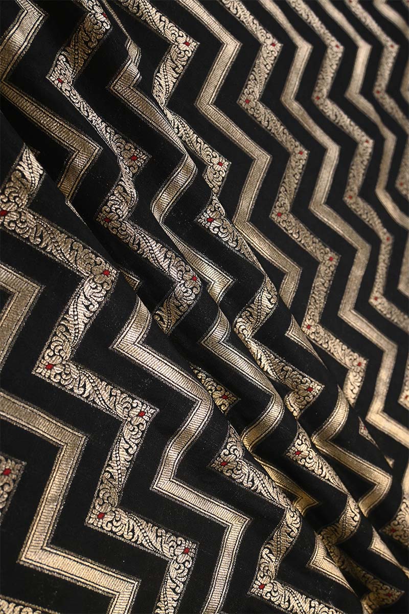 Black fabric, banarasi fabric​, banarasi brocade fabric​, banarasi silk fabric​, banarasi fabric online​