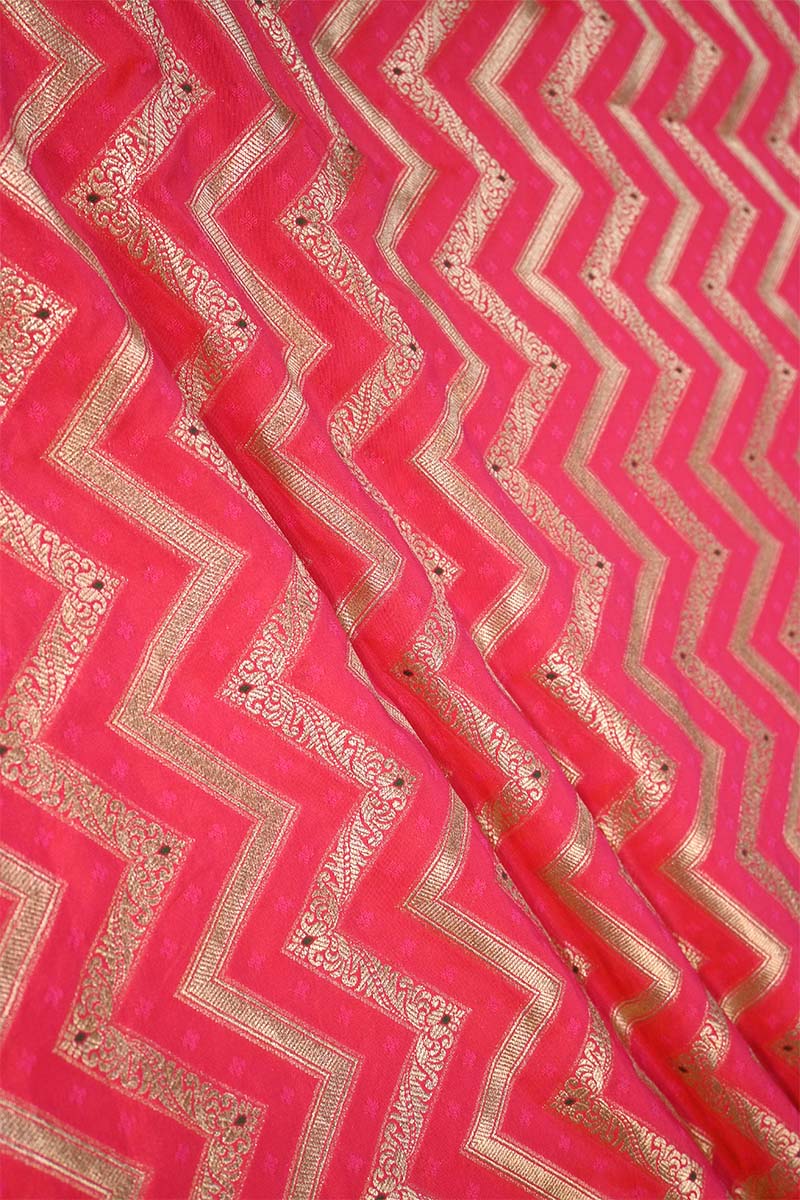 Pink fabric, banarasi fabric​, banarasi brocade fabric​, banarasi silk fabric​, banarasi fabric online​