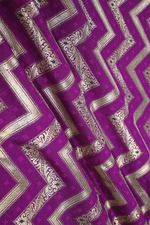 Purple fabric, banarasi fabric​, banarasi brocade fabric​, banarasi silk fabric​, banarasi fabric online​