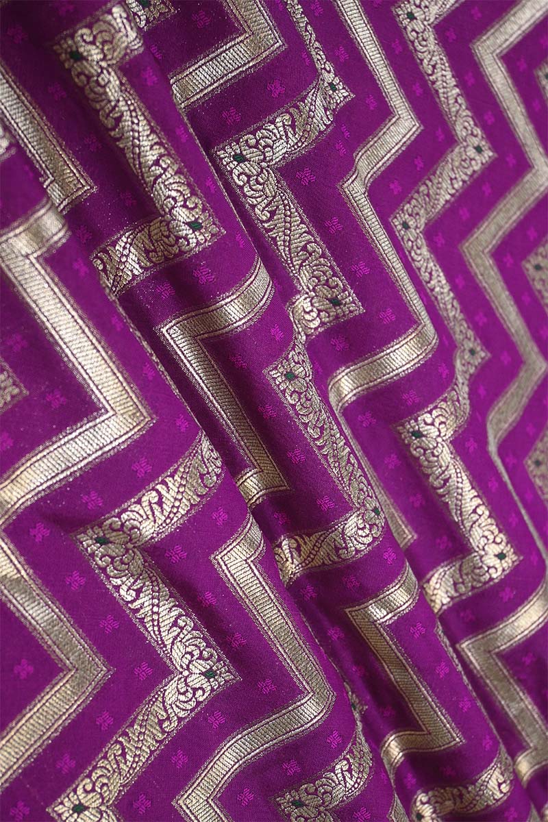 Purple fabric, banarasi fabric​, banarasi brocade fabric​, banarasi silk fabric​, banarasi fabric online​
