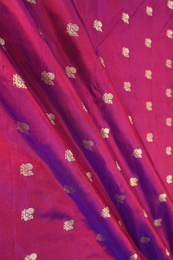Purple fabric, banarasi fabric​, banarasi brocade fabric​, banarasi silk fabric​, banarasi fabric online​