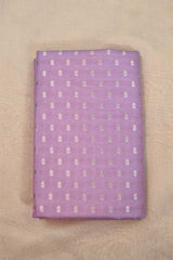 Mauve Banarasi Silk Fabric with Sona-Rupa Zari Floral Buti