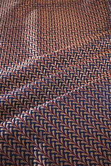 Navy Blue Banarasi Silk Brocade Fabric with Meenakari Stripes