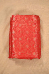 Red Raw Mango Silk with Intricate Resham & Gold Zari Floral Detailing