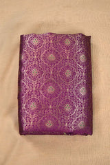 Purple Raw Mango Silk with Intricate Resham & Gold Zari Floral Detailing