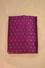 Magenta Raw Silk Fabric with Sonarupa Floral Buti
