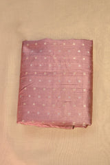 Blush Pink Raw Silk Fabric with Sonarupa Floral Buti