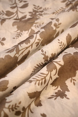 Ivory Modal Cotton Fabric with Digital Floral Prints