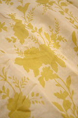 Yellow Modal Cotton Fabric with Digital Floral Prints