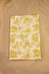 Yellow Modal Cotton Fabric with Digital Floral Prints