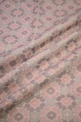Lilac Cotton Fabric with Resham Geometric Weave and Zari