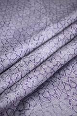 Lilac Cotton Silk Fabric with Resham Woven Geometric Pattern