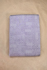 Lilac Cotton Silk Fabric with Resham Woven Geometric Pattern