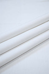 White Plain Cotton Lycra Fabric For Bottom