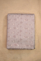 Dusty Mauve Cotton Silk Fabric with Chevron Resham & Zari Weave