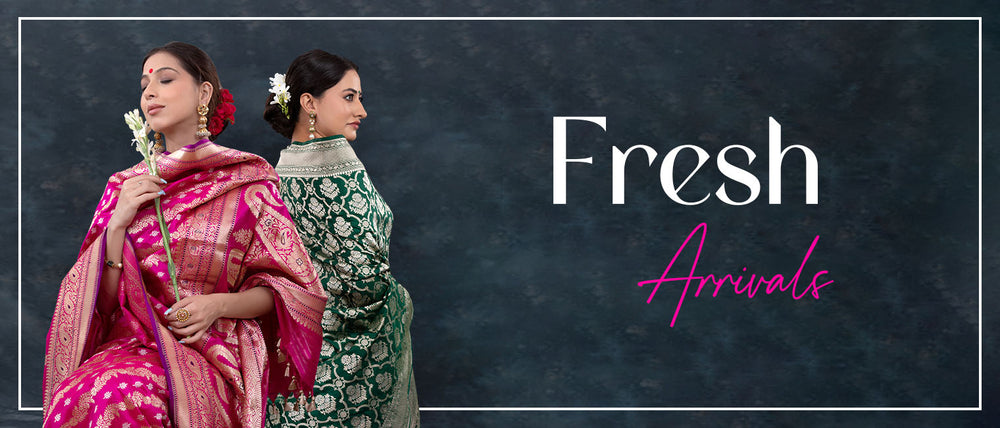 two-women-wearing-banarasi-silk-saree-at-chinaya-banaras