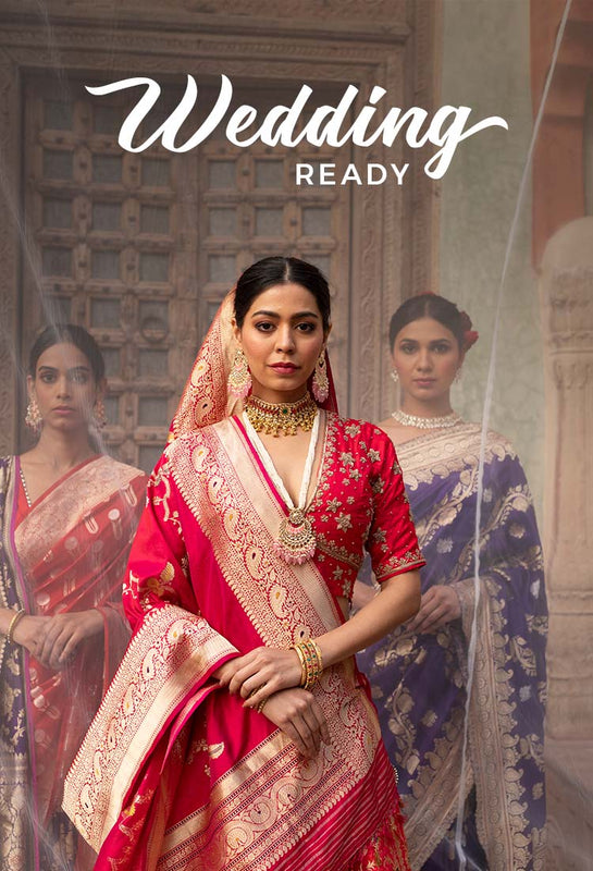 Wedding Silk Saree and Lehenga Design by Chinaya Banaras