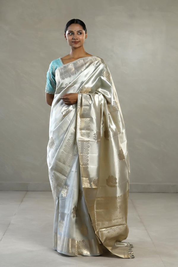White Dupion Saree, Dupion Silk, Dupion Saree, Banarasi Saree
