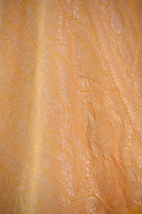 Yellow Pure Georgette Khaddi Banarasi Saree with Floral Pakshi Motifs