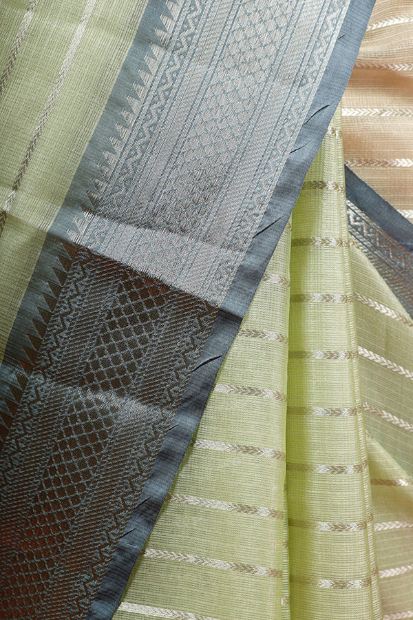 Light Green Woven Kota Doria Saree