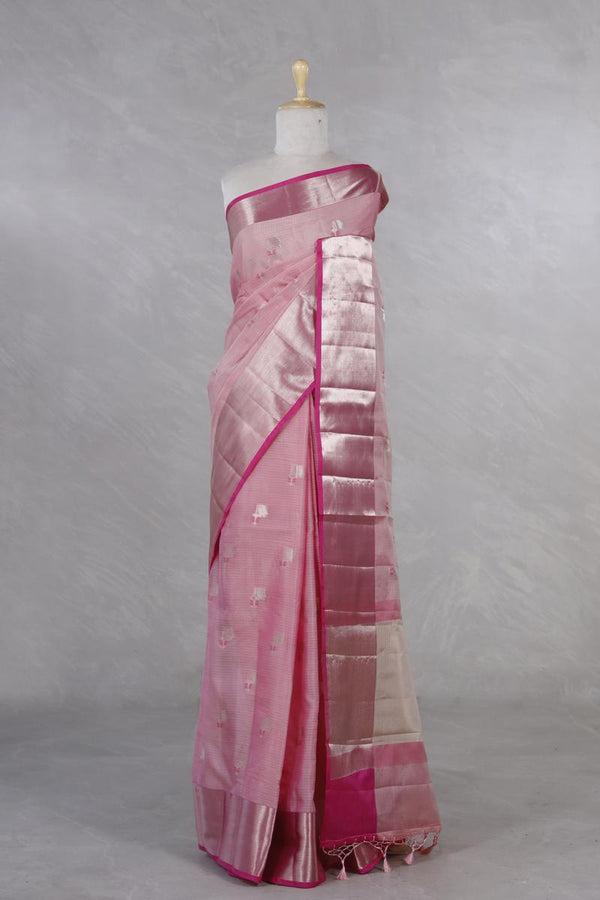 Kota saree, Kota Doria Saree, Pink  saree, Soft Saree, daily wear saree
