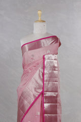 Pink Kota Doria Saree with Meenakari Work