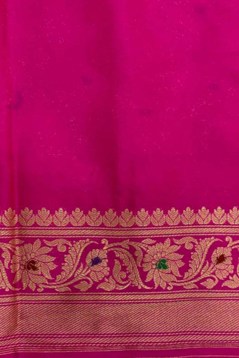 Handwoven Meenadar Banarasi Katan Silk Saree