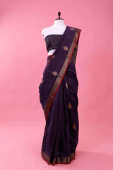 Handwoven Chanderi Silk Saree - Chinaya Banaras