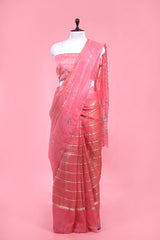 Buy Pink Organza Saree online