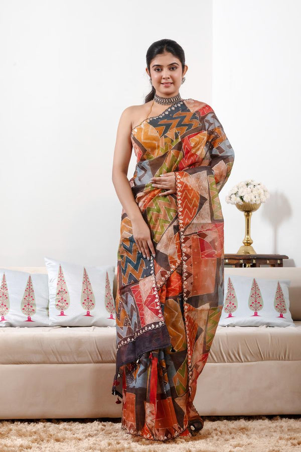 Blue saree, organza saree, Bollywood saree, Banarasi saree, party wear saree, Wedding Saree