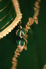 Green Organza Silk Saree with Gold-Silver Zari Stripes