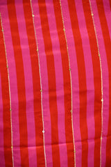 Pink Organza Silk Saree with Gota Patti Floral Work
