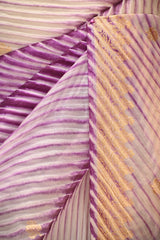 Wine Half and Half Organza Silk Saree with Crushed Shibori Pallu