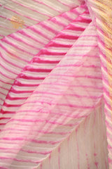 Magenta Pink Half and Half Organza Silk Saree with Crushed Shibori Pallu