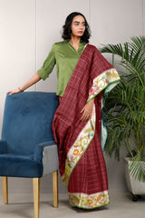 Maroon office wear saree for formal look