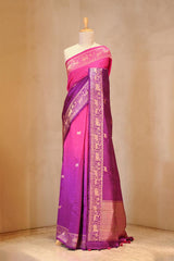 Purple saree, raw silk saree, wedding saree, bridal saree, party wear saree, Wedding Saree